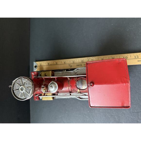 Metal Classic Locomotive Christmas Holiday Table Top Decor Model Train Red 10” - Picture 7 of 9